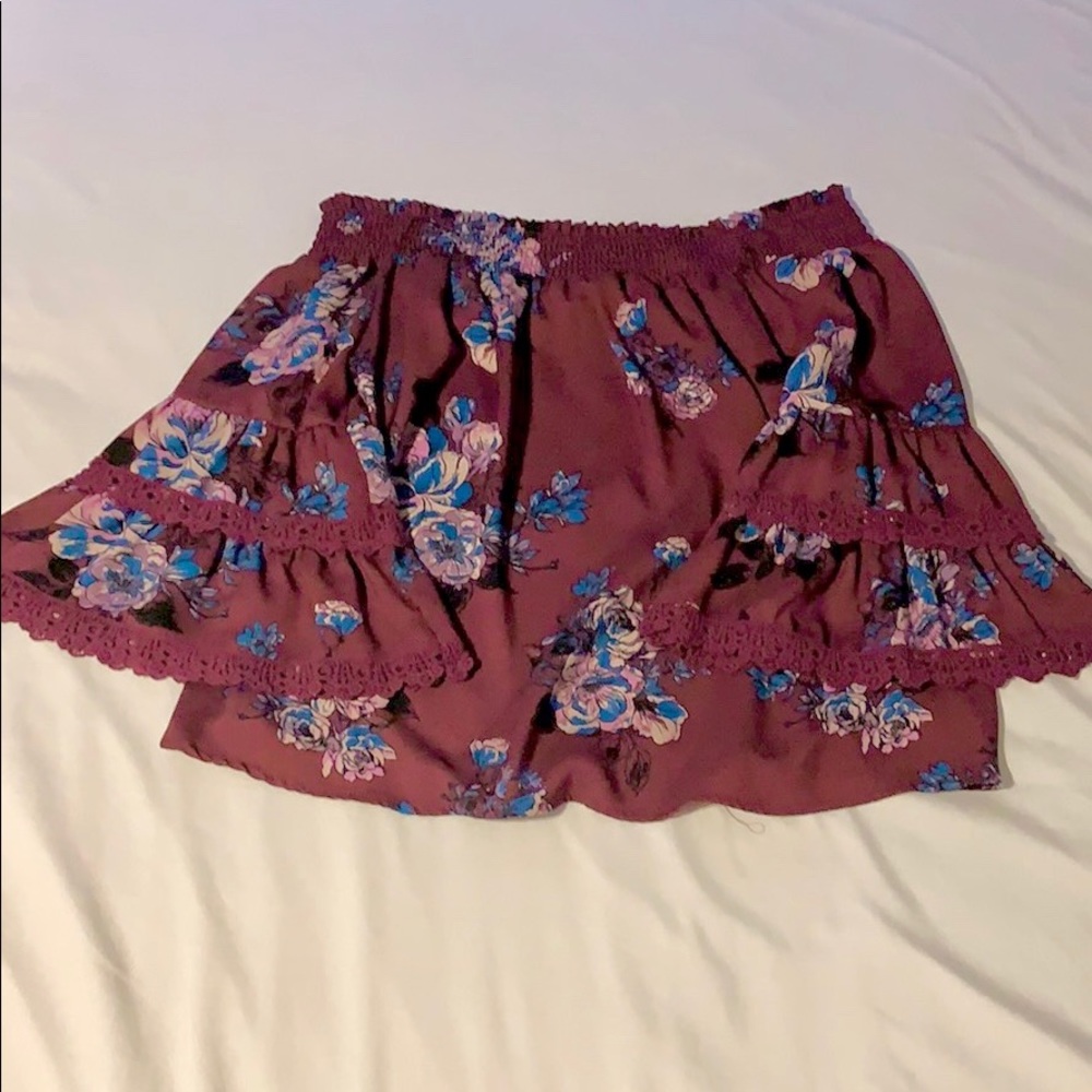 Off the shoulder boho floral shirt